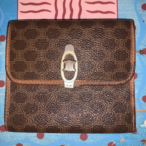 Vintage Celine Metal Closure Macadam Wallet - Picture 1 of 8